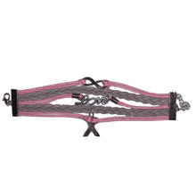 Load image into Gallery viewer, Cancer Breast Awareness Braided Pink Clasp Bracelet Heart 5.5 inches Love
