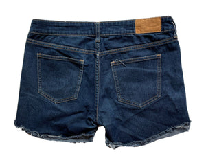 &SQIN Low Slim Denim Cut-off Shorts Jeans