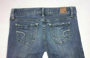 Women's American Eagle Jeans Denim Pants Size 0 Regular Skinny Stretch