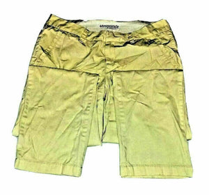 Women's Aeropostale Khaki Soft Pants Size 7/8 x 29"  Stretch Solid Yellow Boot