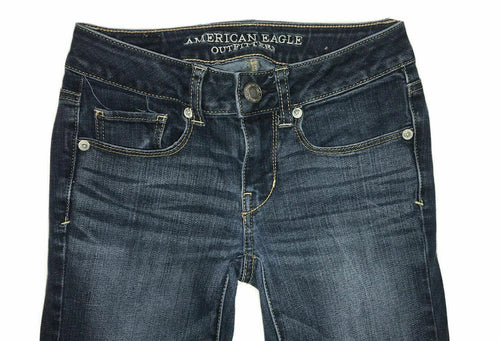 Women's American Eagle Jeans Denim Pants Size 00 Short Skinny Blue