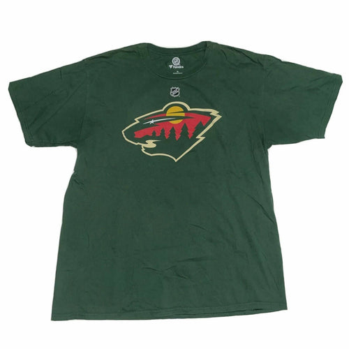 Men's NHL MN Wild Hockey Green Licensed SS Shirt Top Sz XL Granlund 34