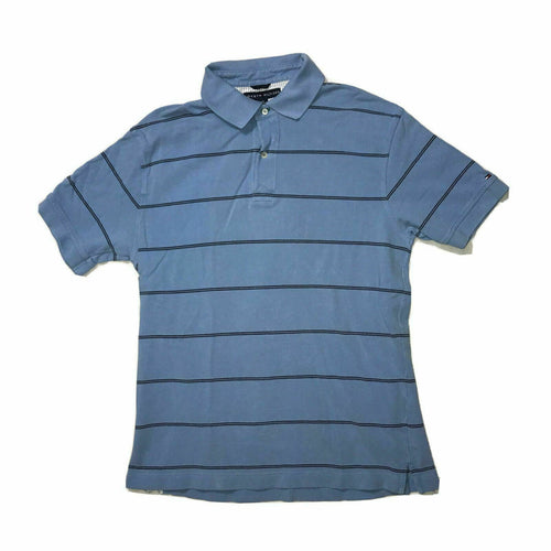 Men's Tommy Hilfiger Blue Polo Heavy Striped Sz Large Shirt Top