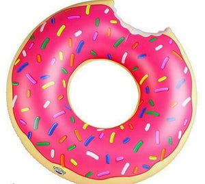 BIG MOUTH INC Giant Pink Frosted Donut sprinkles Pool Float 4 feet Wide 8+ New