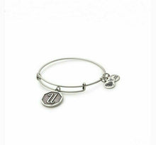 Load image into Gallery viewer, Alex and Ani Adjustable Bangle Bracelet Charm Positivity Heart UN Recycle Energy