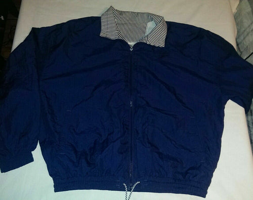 Mens Vintage VTG Speedo Windbreaker Jacket Zip Up 90s Size XL Navy blue