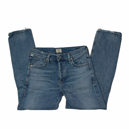 Citizens of Humanity Emerson Slim Boyfriend Crop Jeans Sz 24 Premium Vintage Rip