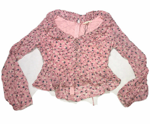 Women's Le Lis Top Shirt Size Medium Pink Floral Daisys NEW NWT