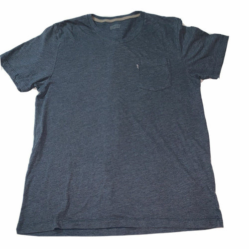 Levi's Men's Blue T Shirt Basic V Neck Pocket Logo Large