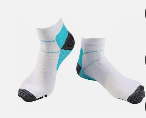 1 Pair Compression Socks Ankle Support Sleeves Brace Plantar Fasciitis Large XL