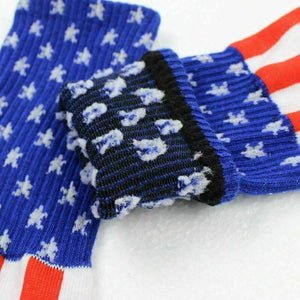 1 pair USA Flag Calf High High Socks American Patriotic United States 4th July