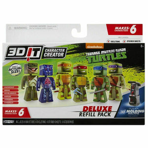 3DiT Refill 6 Pack Teenage Mutant Ninja Turtles Building Creating New Toy