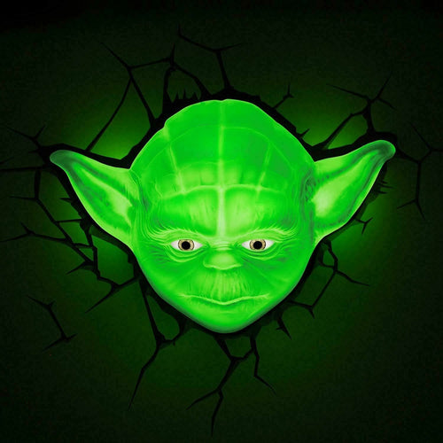 3D light FX Star Wars Yoda Face 3D Deco LED Wall Light New