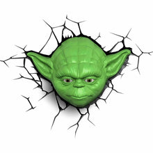 Load image into Gallery viewer, 3D light FX Star Wars Yoda Face 3D Deco LED Wall Light New