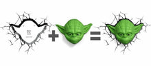 Load image into Gallery viewer, 3D light FX Star Wars Yoda Face 3D Deco LED Wall Light New