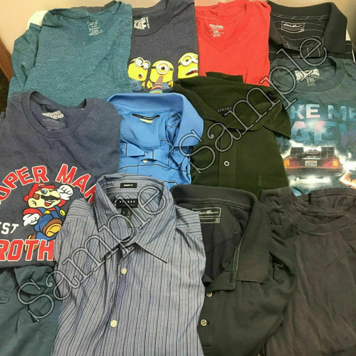 FIVE(5) pounds MEN's shirts tops WHOLESALE Lot Sz Medium/Large Top Spring/Summer