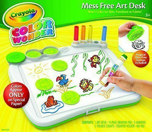 Crayola Color Wonder Art Desk with Stamper Mess Free 3+ Color Magic Stamps