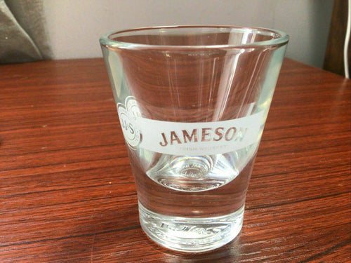 Jameson Irish Whiskey JJ&S Etched Logo Heavy Bottom Shot Glasses 1.5 oz