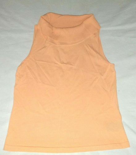 Women's Jones New York Cowl Large Apricot Sorbet Rayon Sleeveless Tank Shirt Top