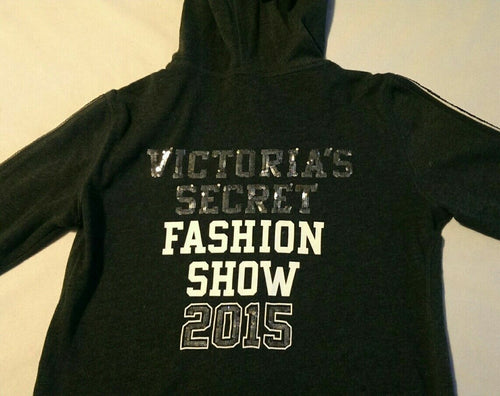 Women's Victoria Secret Hoodie Sweatshirt Size XS 2015 Fashion Show Shirt Top