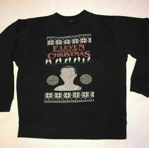 Men's Stranger Things Eleven Days of Christmas Sweatshirt Shirt Top Holiday