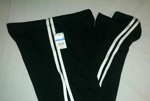 Mens SJB active St. Johns Bay Black Striped Athletic Pants Size Medium New NWT