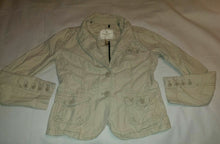 Load image into Gallery viewer, American Eagle Womens Tan Khaki Small Double Breasted Jacket Coat Lightweight