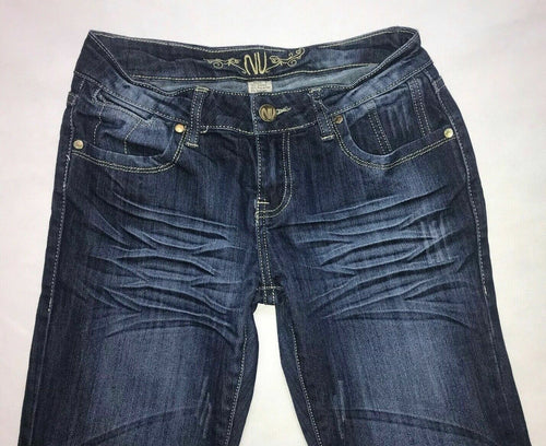 Women's Junior's NV Jeans Denim Pants Size 7 x 24 Capri Distressed