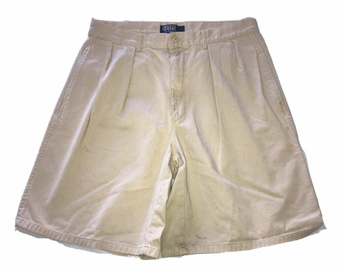 Men's Ralph Lauren Polo Denim Shorts Size 33 Beige Khaki Casual Chino