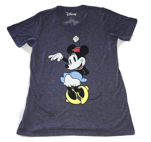 Women's Disney Minnie Mouse Top T-Shirt Size Small Cartoon Blue