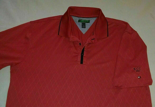 Men's Tommy Hilfiger Golf Polo Shirt Size Large Diamonds ECC 1923