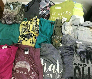 FIVE(5) pounds WOMEN's shirts WHOLESALE Lot SIZE L/XL Tops Fall/Winter