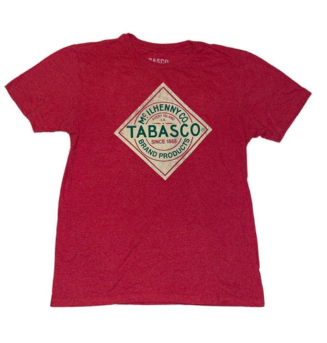 Men's Tabasco Red T Shirt Top Hot Sauce Brand Avery Island Distressed Sz Medium