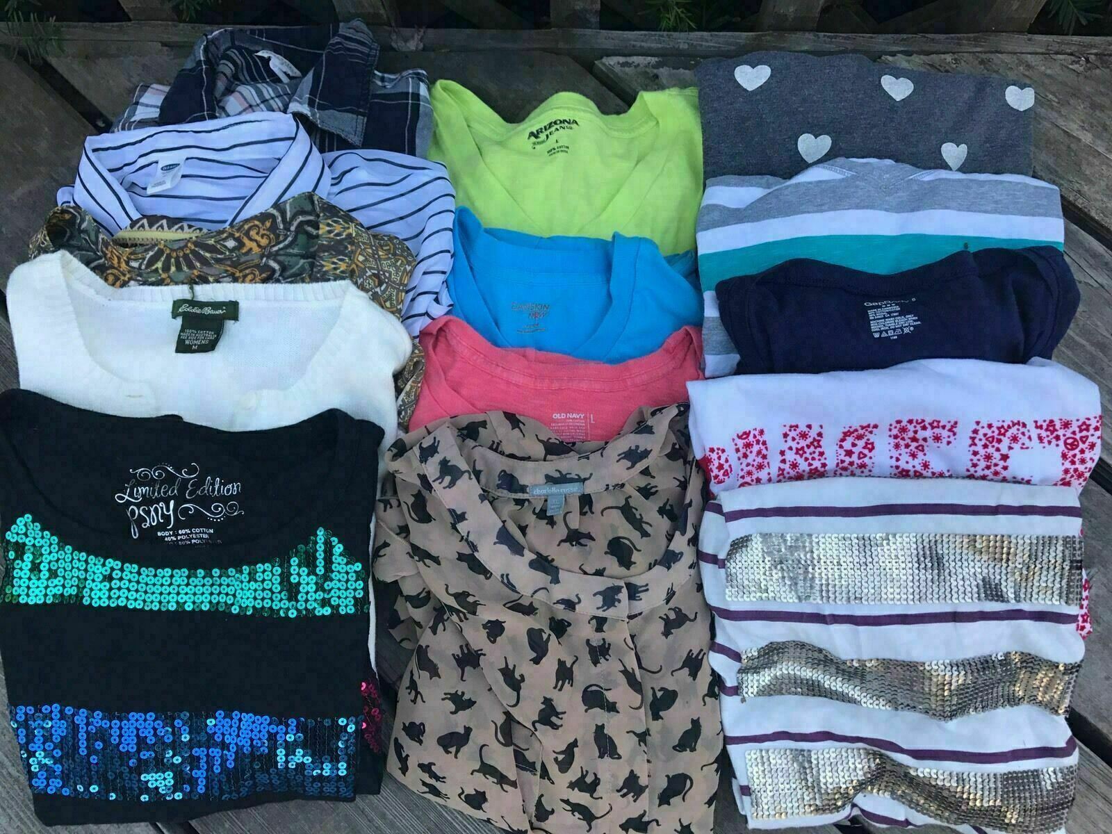 FIVE(5) pounds WOMEN's shirts WHOLESALE Lot SZ SMALL Tops Fall/Winter –  Retail in the Mail