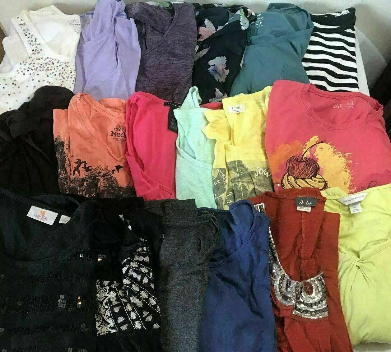 FIVE(5) pounds WOMEN's shirts WHOLESALE Lot SIZE XL/XXL Top Spring/Sum –  Retail in the Mail